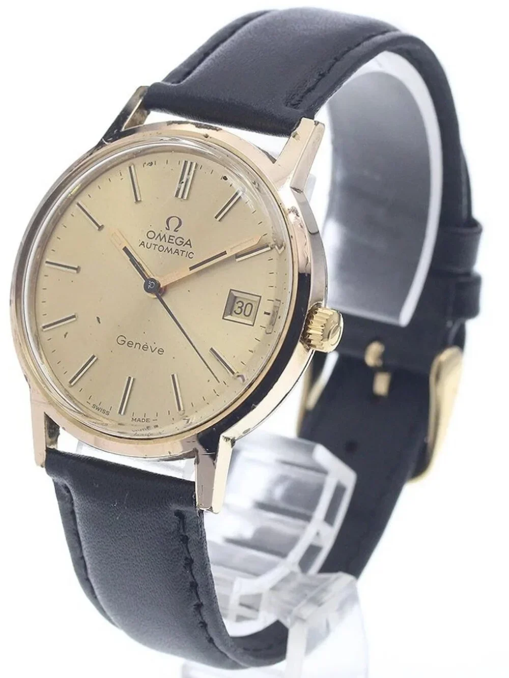 OMEGA Geneve 166.0163 Date Cal.1012 Gold Dial Automatic Men's Watch